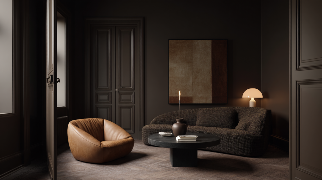 Komplettlook Espresso im Wohnzimmer Dunkelbraun
